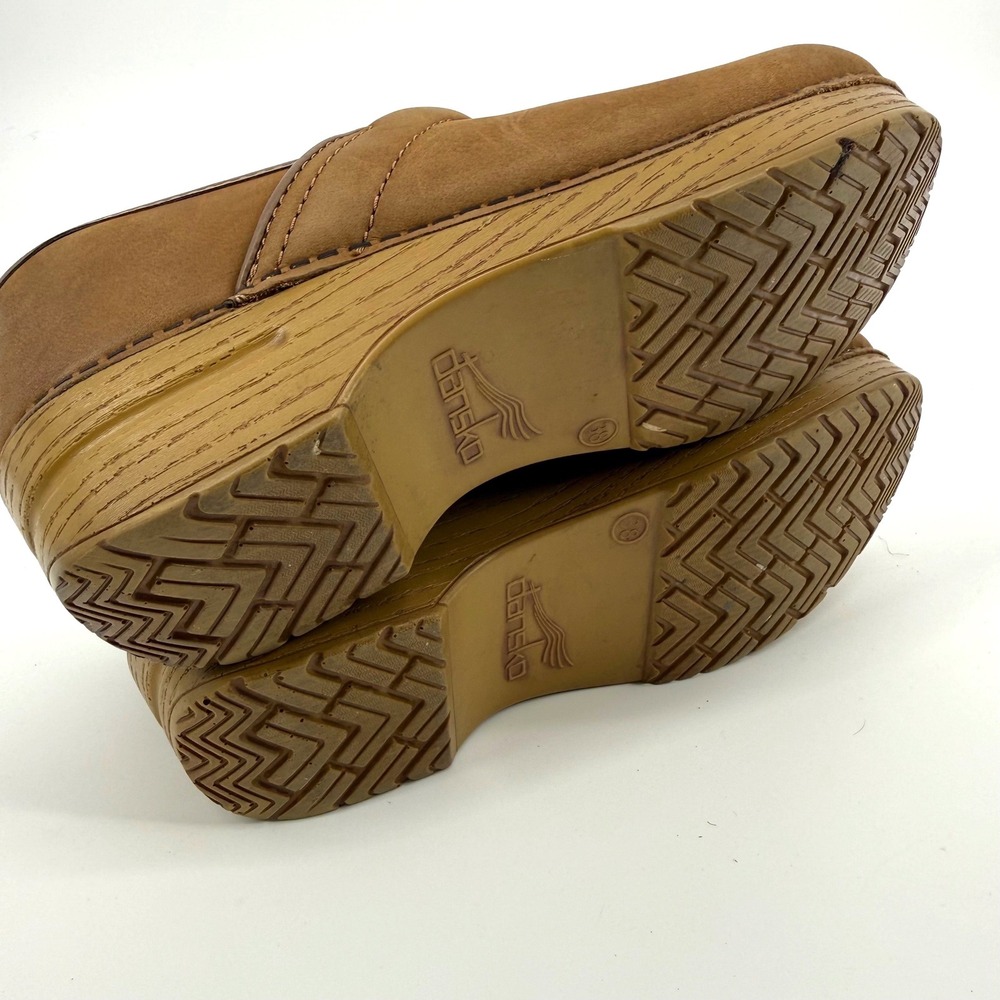 Dansko Professional 38 Honey Pot Leather Comfort Clogs Slip On Shoes Teacher - Picture 8 of 9